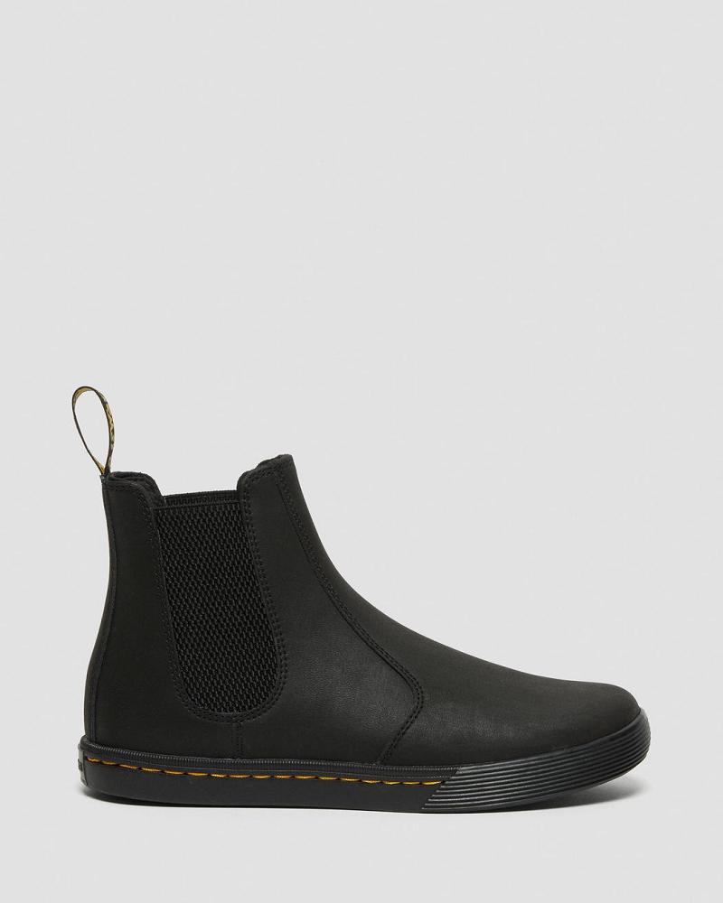 Dr Martens Makela Læder Casual Chelsea Støvler Dame Sort | DK 126JPQ